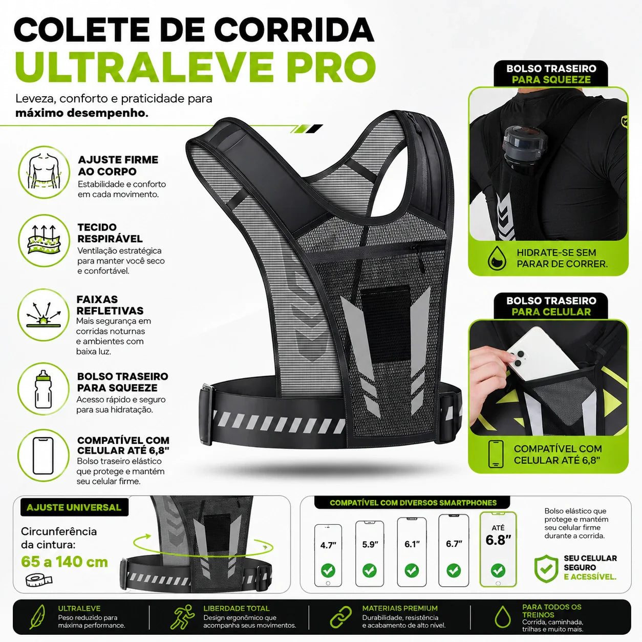 Colete de Corrida Ultraleve Pro
