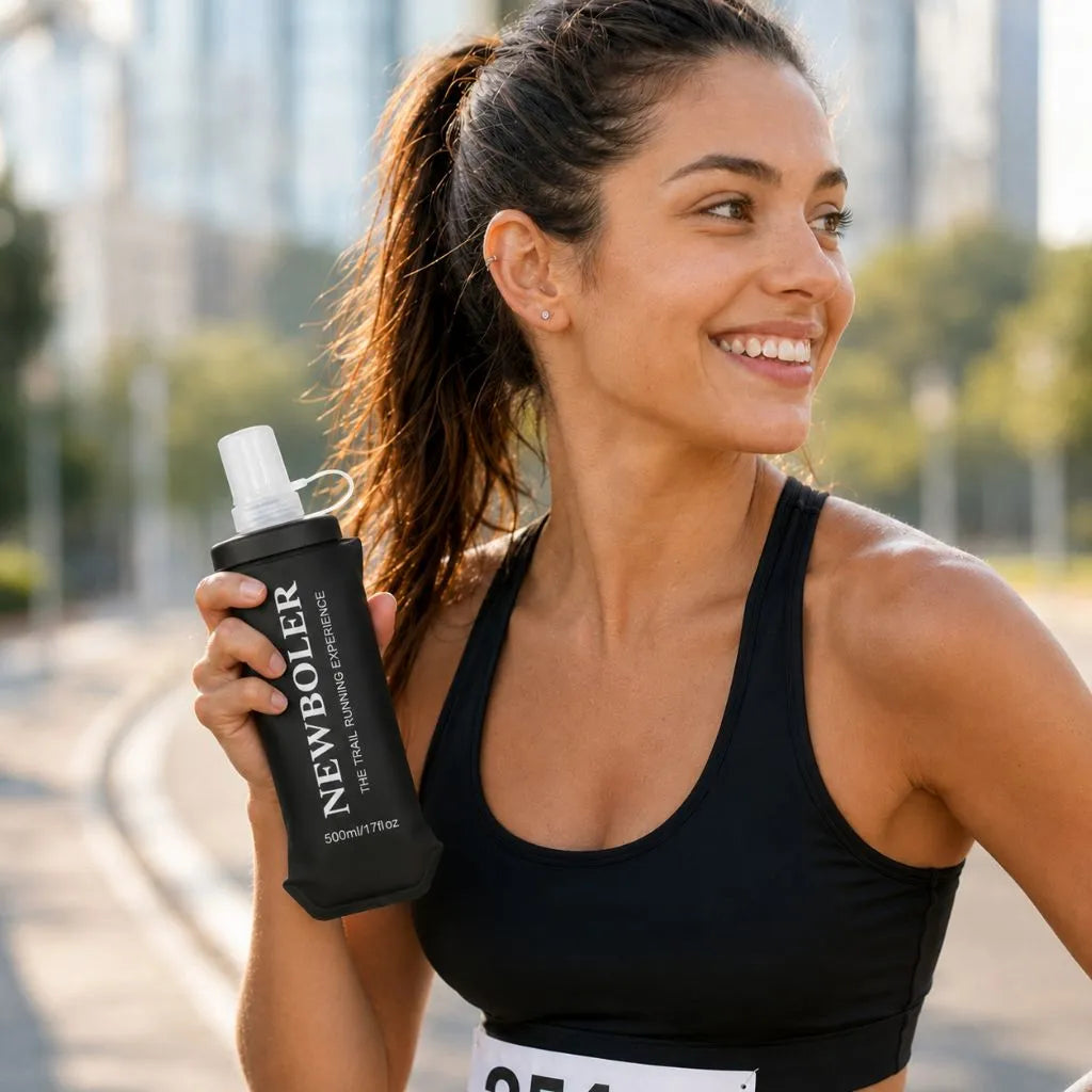 Garrafa de Hidratação Soft Flask Dobrável 500ml – BPA Free – Ideal para Corrida e Trilha