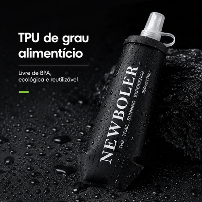 Garrafa de Hidratação Soft Flask Dobrável 500ml – BPA Free – Ideal para Corrida e Trilha