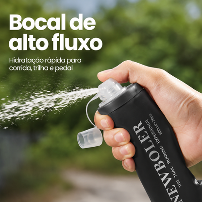 Garrafa de Hidratação Soft Flask Dobrável 500ml – BPA Free – Ideal para Corrida e Trilha