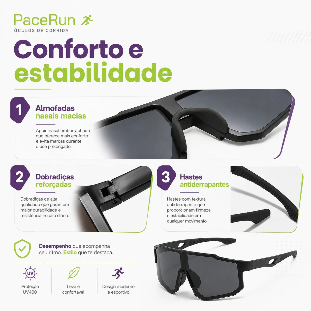 Óculos de Corrida Unissex - PaceRun